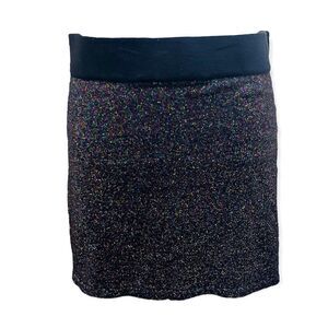FOREVER 21 KNIT SPARKLY BODYCON MICRO MINI SKIRT M
